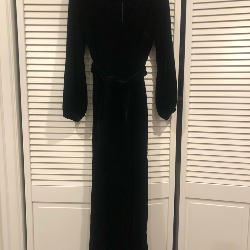 & Other Stories black velvet pantsuit